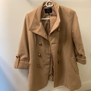 {from Korea} Suede Tan Trench Coat